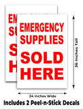 Emergency Supplies A-Frame Signs, Decals, or Panels
