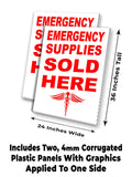 Emergency Supplies A-Frame Signs, Decals, or Panels
