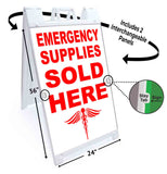 Emergency Supplies A-Frame Signs, Decals, or Panels