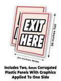 Exit Here A-Frame Signs, Decals, or Panels