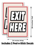 Exit Here A-Frame Signs, Decals, or Panels