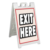 Exit Here A-Frame Signs, Decals, or Panels