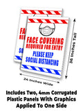 Face Covering A-Frame Signs, Decals, or Panels