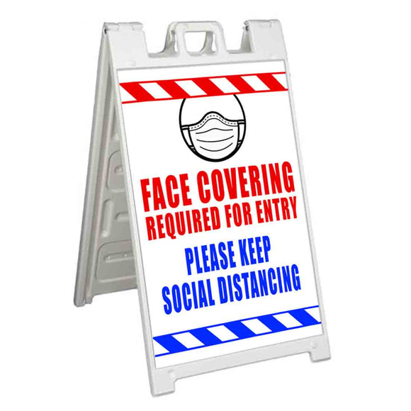 Face Covering A-Frame Signs, Decals, or Panels