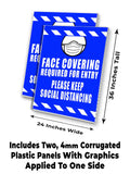 Face Covering A-Frame Signs, Decals, or Panels