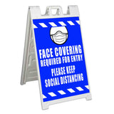 Face Covering A-Frame Signs, Decals, or Panels