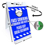 Face Covering A-Frame Signs, Decals, or Panels