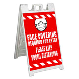 Face Covering A-Frame Signs, Decals, or Panels