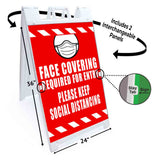 Face Covering A-Frame Signs, Decals, or Panels