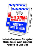 Face Covering A-Frame Signs, Decals, or Panels