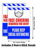 Face Covering A-Frame Signs, Decals, or Panels