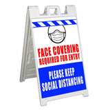 Face Covering A-Frame Signs, Decals, or Panels