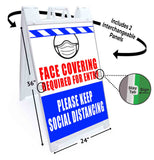 Face Covering A-Frame Signs, Decals, or Panels