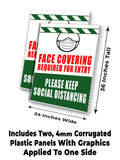Face Covering A-Frame Signs, Decals, or Panels