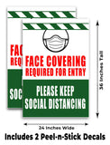 Face Covering A-Frame Signs, Decals, or Panels