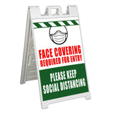 Face Covering A-Frame Signs, Decals, or Panels