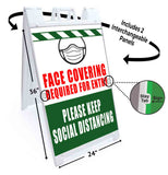 Face Covering A-Frame Signs, Decals, or Panels