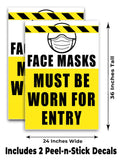 Masks Must Be Worn A-Frame Signs, Decals, or Panels
