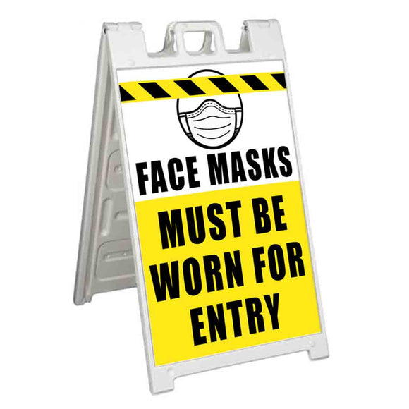 Masks Must Be Worn A-Frame Signs, Decals, or Panels