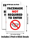 Facemask Not Required A-Frame Signs, Decals, or Panels