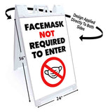 Facemask Not Required A-Frame Signs, Decals, or Panels
