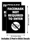 Facemask Not Required A-Frame Signs, Decals, or Panels