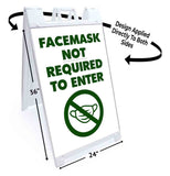 Facemask Not Required A-Frame Signs, Decals, or Panels