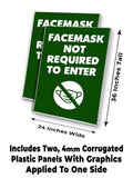 Facemask Not Required A-Frame Signs, Decals, or Panels