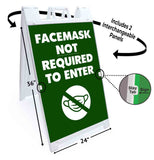 Facemask Not Required A-Frame Signs, Decals, or Panels