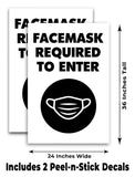 Facemask Required A-Frame Signs, Decals, or Panels