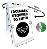 Facemask Required A-Frame Signs, Decals, or Panels