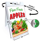 Farm Fresh Apples A-Frame Signs, Decals, or Panels