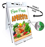 Farm Fresh Apricots A-Frame Signs, Decals, or Panels