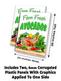 Farm Fresh Avocados A-Frame Signs, Decals, or Panels
