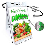Farm Fresh Avocados A-Frame Signs, Decals, or Panels