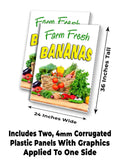 Farm Fresh Bananas A-Frame Signs, Decals, or Panels