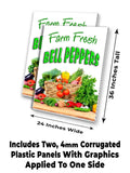 Farm Fresh Bell Peppers A-Frame Signs, Decals, or Panels