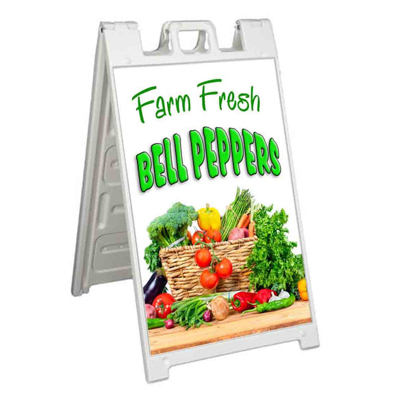 Farm Fresh Bell Peppers A-Frame Signs, Decals, or Panels