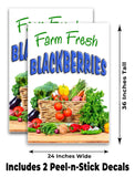 Farm Fresh Blackberry A-Frame Signs, Decals, or Panels