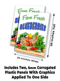Farm Fresh Blueberries A-Frame Signs, Decals, or Panels