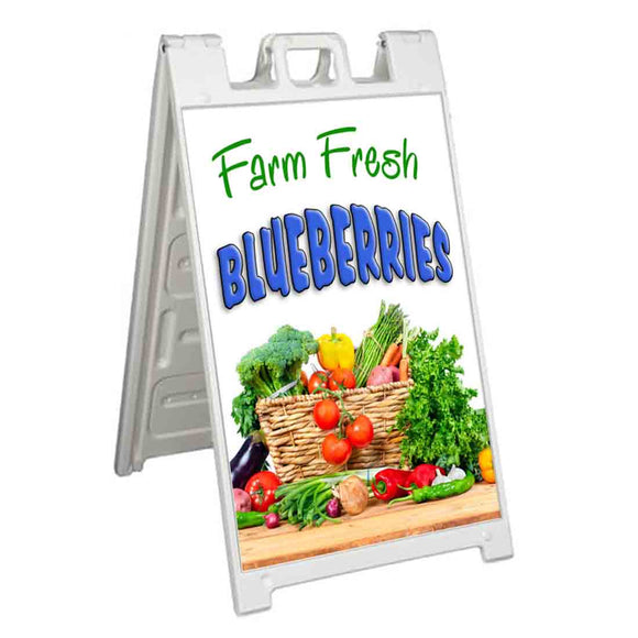 Farm Fresh Blueberries A-Frame Signs, Decals, or Panels