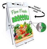Farm Fresh Broccoli A-Frame Signs, Decals, or Panels