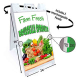 Farm Fresh Brussells Sprouts A-Frame Signs, Decals, or Panels