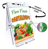 Farm Fresh Cantaloupe A-Frame Signs, Decals, or Panels