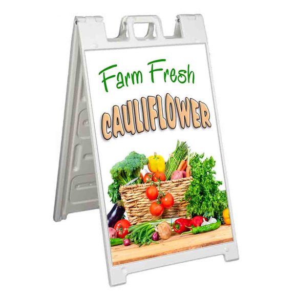 Farm Fresh Cauliflower A-Frame Signs, Decals, or Panels