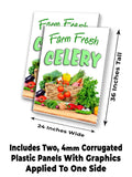 Farm Fresh Celery A-Frame Signs, Decals, or Panels
