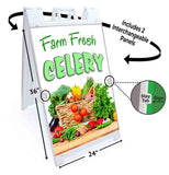 Farm Fresh Celery A-Frame Signs, Decals, or Panels