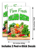 Farm Fresh Collard Greens A-Frame Signs, Decals, or Panels