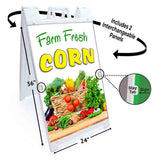 Farm Fresh Corn A-Frame Signs, Decals, or Panels