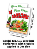 Farm Fresh Cranberries A-Frame Signs, Decals, or Panels